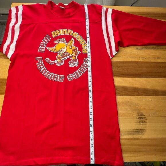VINTAGE Hockey Sweater New Minnesota Fighting Saints Sz 46-48 S/M - Picture 8 of 10